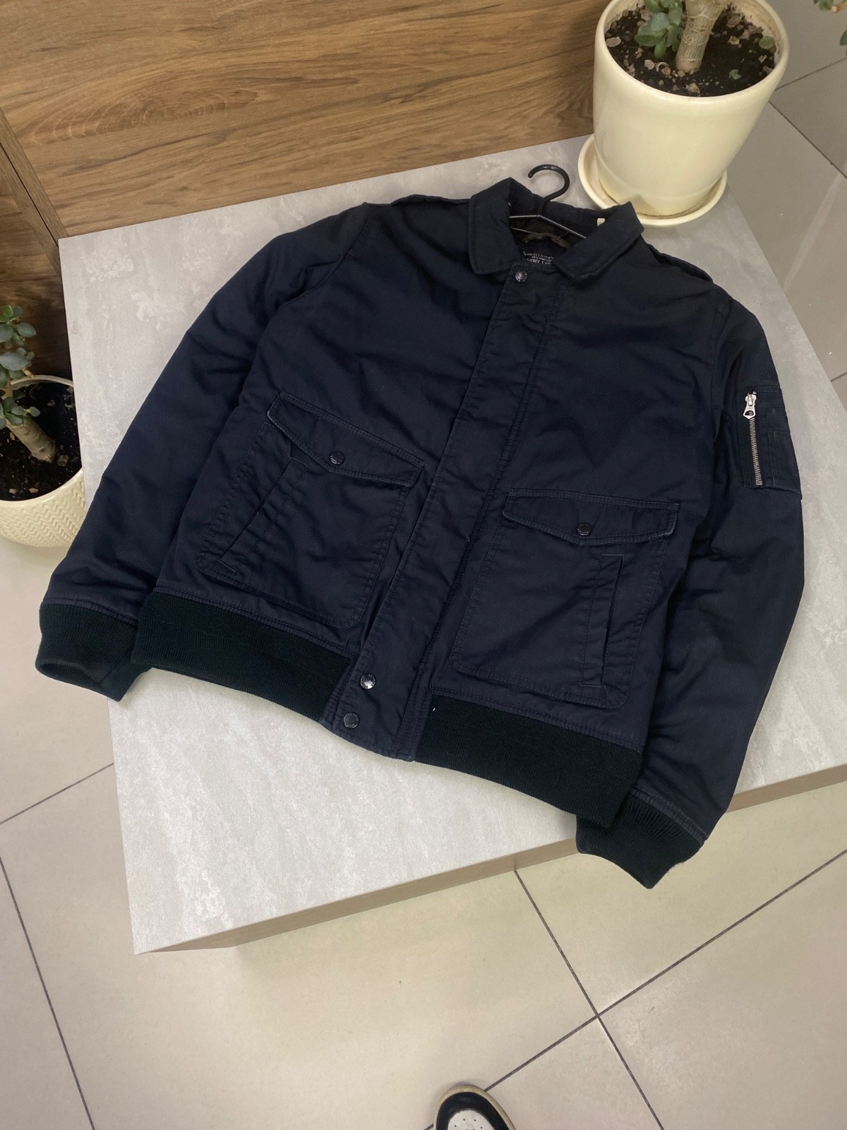 Scott Bomber Jacket Navy Blue Men’s XL Fits Like L Streetwear Military Style