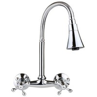 KüChenarmatur Wandmontage 360° Drehbar Einhebel Wasserhahn Chrom