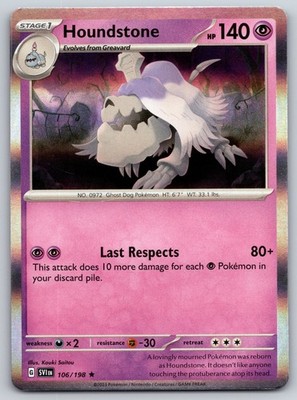 Houndstone Holo 106/198 SV01: Scarlet & Violet Base Set Rare MP