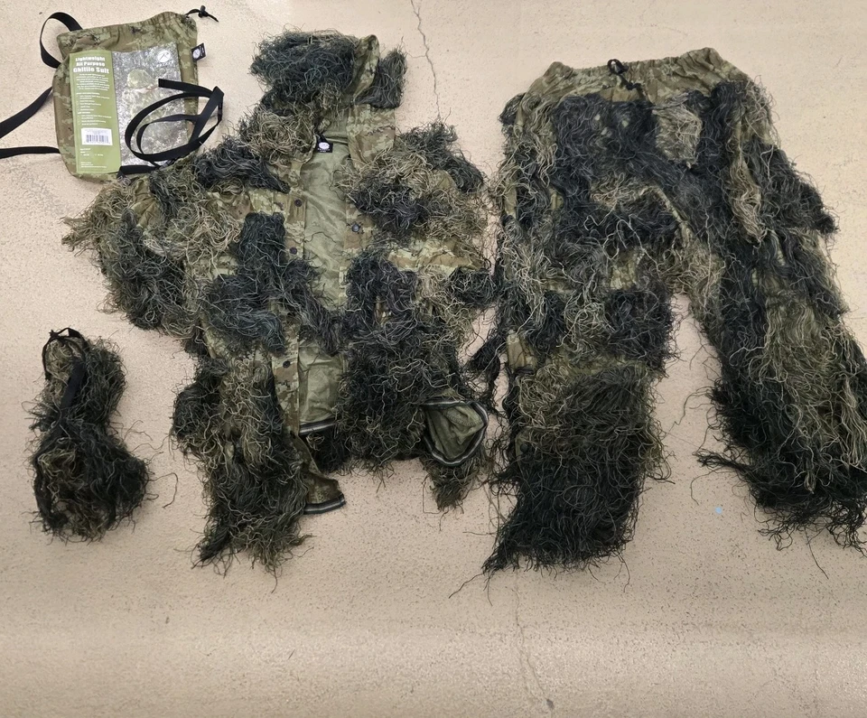 Rothco leichte Allzweck Ghillie Jacke + Hose + Gewehrband Gr. M/L