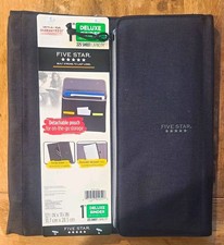 new Five Star Deluxe Binder 1" w/ Removable Pouch, 225 Sheet Capacity gray/black