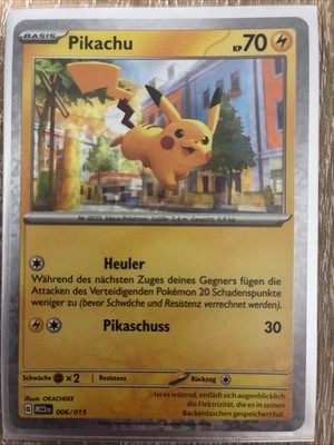 Pikachu M23DE 006/015 Pokémon Mc Donald´s Promo - Karte Deutsch - NM