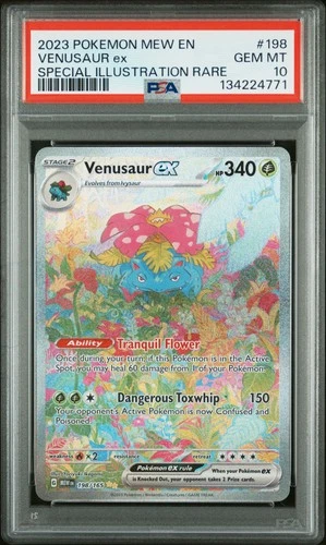 2023 POKEMON MEW EN-151 SPECIAL ILLUSTRATION RARE #198 VENUSAUR EX PSA 10