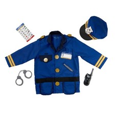 Police Officer Costume for Kids 3 to 6 Years with Working Accessories