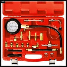 Fuel Pressure Tester Kit 0-140 Psi 2.5 Inch Gauge Injector Pump Diagnostic Tool