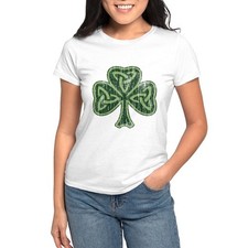 CafePress Vintage Trinity Shamrock Women's T Shirt Women's T-Shirt 619526707