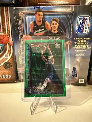 Topps Chrome Update Anthony Edwards Green Raywave /99