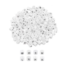 Clothes Hanger Marker XXS/XS/S/M/L/XL/2XL/3XL White Size Tag 3mm Rod 400Pcs