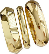 Chunky Gold Bangle Bracelets for Women Stack Wide Wrist Silver Cuff Bracelet Fas