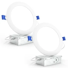 Sunco Recessed Lighting 6 Inch LED, Canless Ceiling Lights Slim with Junction...