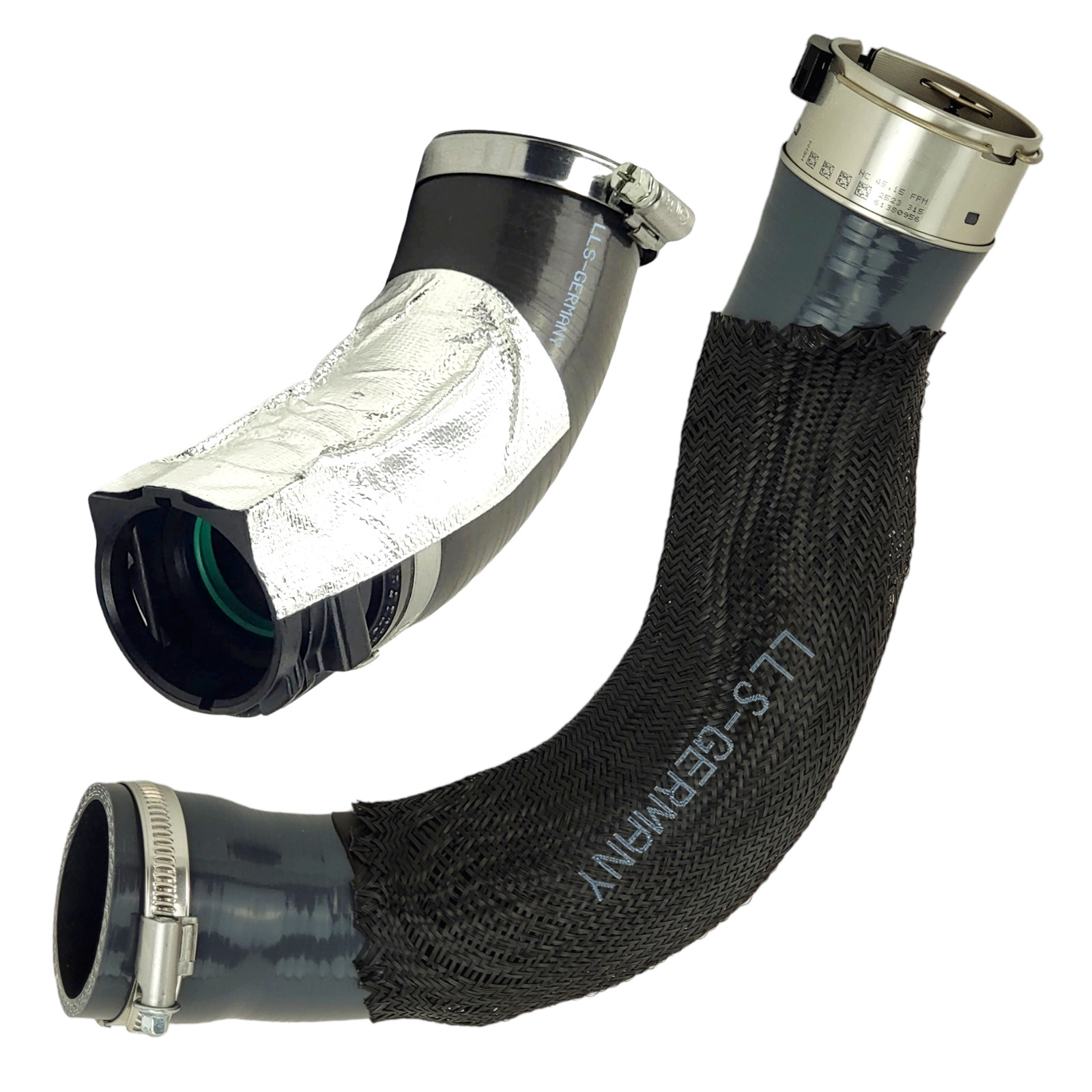 2x Turbo Hose Intercooler Hose for Renault Kangoo II 1.2 TCe 144600108R