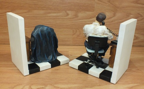 Blue Hats of Bravery By Vanmark Rare Collectible Police Department Book Ends - Picture 5 of 9