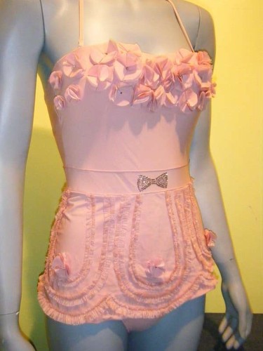 Prelude retro Badpak badeanzug one-piece swimsuit M 38 NIEUW NEW NEU classic - Afbeelding 2 van 7