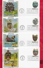 4 AMERICAN INDIAN ART Colorano Silk 1st Day Covers (Scott's#s 1834 - 1837)  Z-28