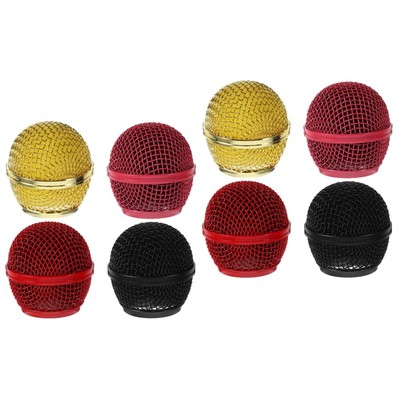  2 PCS Mikrofon-Mesh-Kopf Mikrofongitterersatz Mikrofon-Ersatzgitter Aus Metall