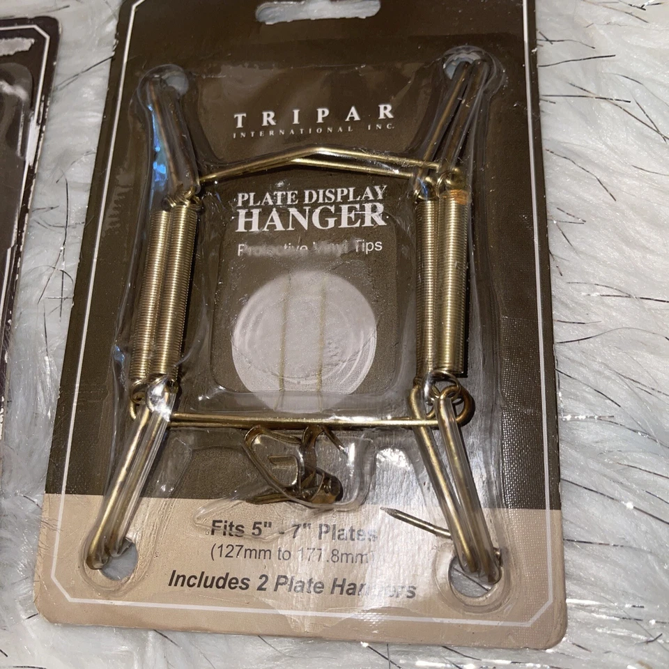 Juego de 2 colgadores de placas Tripar con puntas de vinilo para placas de 5"-7" Foto 2 de 4