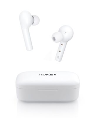 AUKEY EP-T21S Move - Kompakte Kabellose Ohrhörer 3D Surround Sound, Touch Weiß