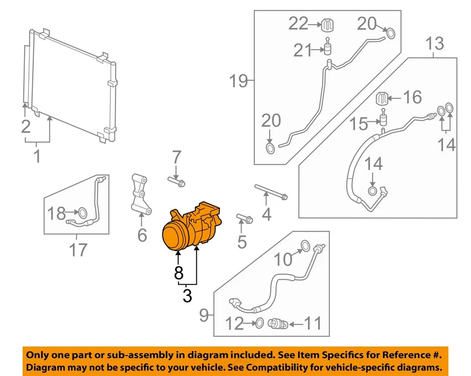 Compresor de aire acondicionado usado para: Cadillac Cts 3.0 2008 grado A Foto 3 de 4