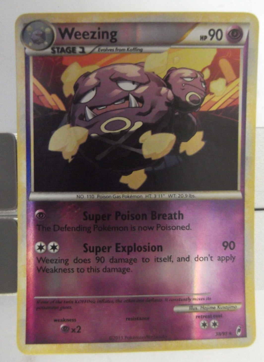 061PK038 - Weezing- 38/95 - Call of Legends- Rare Reverse *