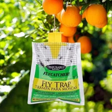 10 Pack Outdoor Fly Traps, Disposable Non Toxic Hanging Catcher Killer Large Bag