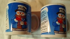 Hershey's Snowman Smores Cocoa Recipe Coffee Cup Holiday Christmas Mugs Set of 2