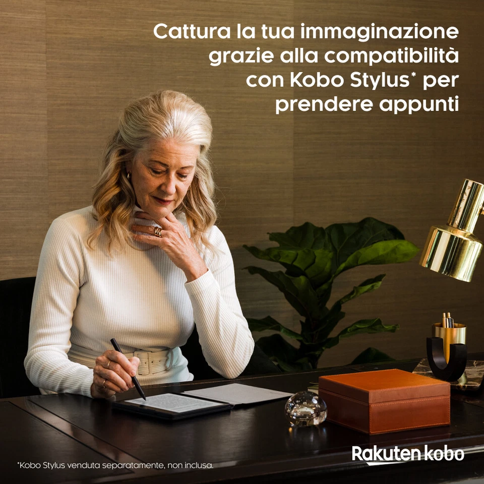 Kobo Lettore eBook Reader 32 GB 8" Touch Wifi Bluetooth Nero N778-KU-BK-K-EP - Immagine 4 di 4