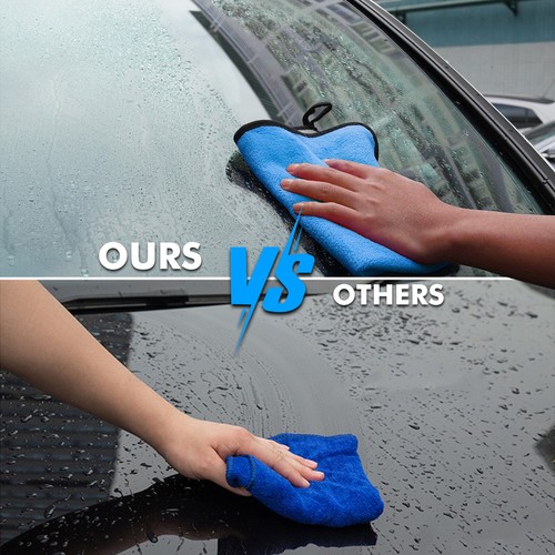 30x40cm Set 3x Microfiber Towel Scratch Free Car Wash Drying Cleaning Cloth - Picture 8 of 13