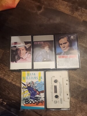 Lot of 5 Country Cassette Tapes George Strait Reba Hank Williams Jr. X2 G. Jones