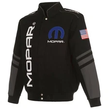 Authentic Mopar Racing Embroidered Cotton Jacket  Black new 