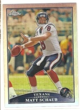 MATT SCHAUB REFRACTOR 2009 TOPPS CHROME TC97 97 HOUSTON TEXANS VIRGINIA