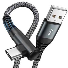Cavo USB Type-C 90 Gradi 1M, Cavo USB C Ricarica Rapida Nylon Cavo USB Tipo C