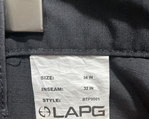 LAPG Core Cargo Pants Black SZ 36 Inseam 32 - Picture 10 of 10