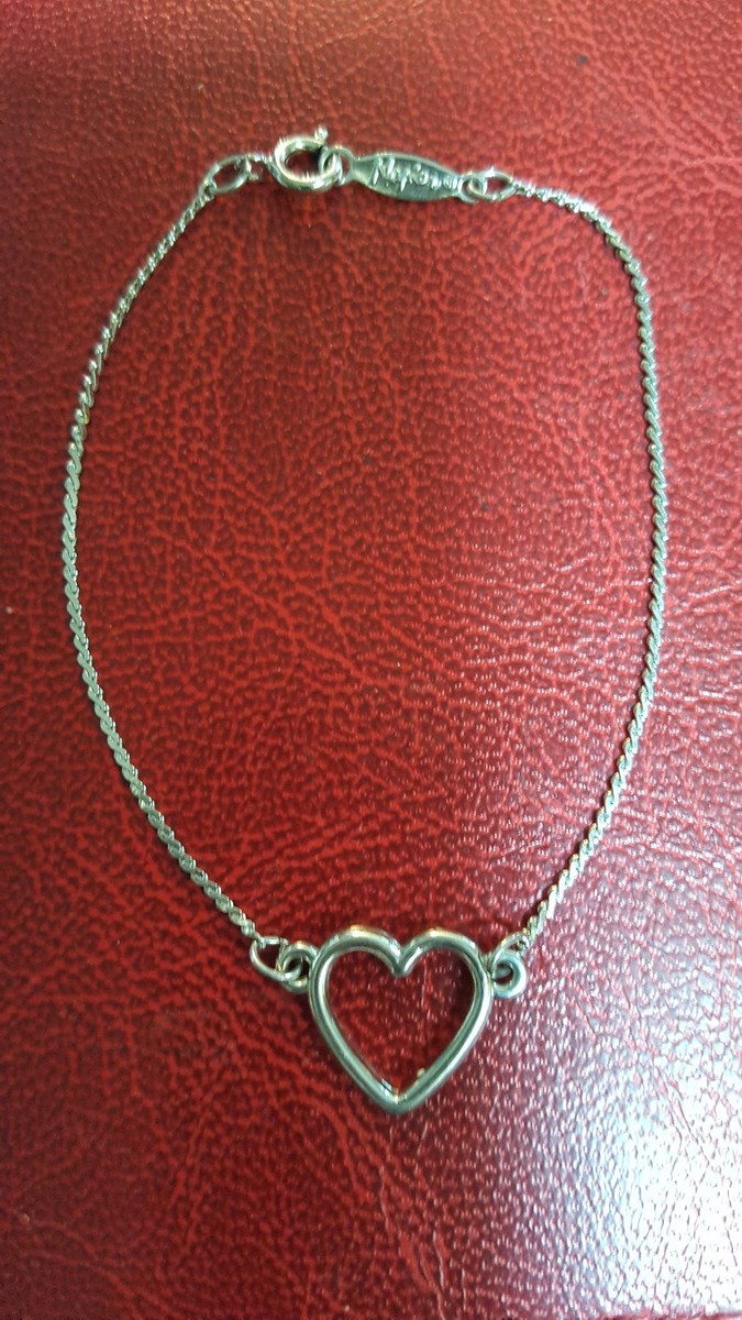 Vintage Napier Silver Heart Bracelet | eBay