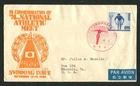 Japan #469 FDC 4th National Athletic Meeting 1949 Yokohama USA Airmail Cover 国体