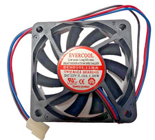 Evercool 60mm X 10mm 12v Ec6010l12ba Computer Case Ball Bearing Fan 3-pin