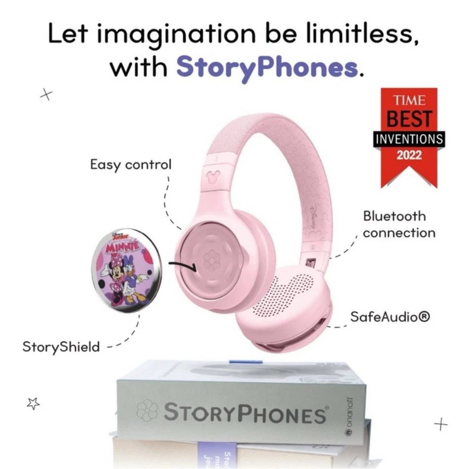 NIB Disney StoryPhones Bluetooth Wireless Headphones Minnie Mouse Learning Toy - Image 4 of 4