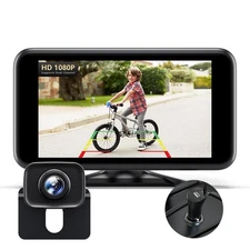 Wireless Backup for Truck: 4.8" HD 1080P Night Vision Rear View with Stable S...