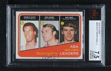1972-73 Topps League Leaders Charlie Scott Rick Barry Dan Issel BVG 7.5 HOF 0q3