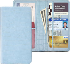 Car Registration and Insurance Holder, Blue Vehicle Glove Box Car Organizer with