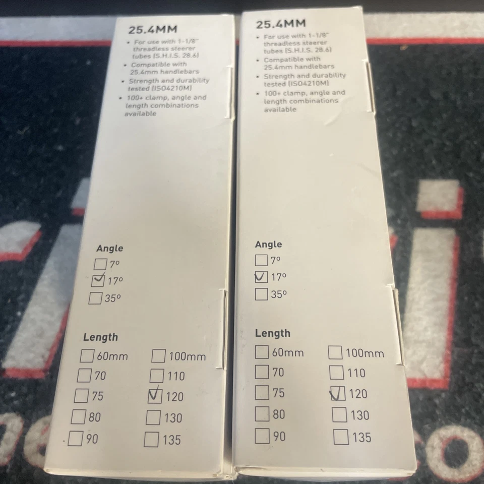 Dimension Threadless Stem Black 25.4mm 120mm Length 17 angle ( QTY2 ) - Image 3 of 3