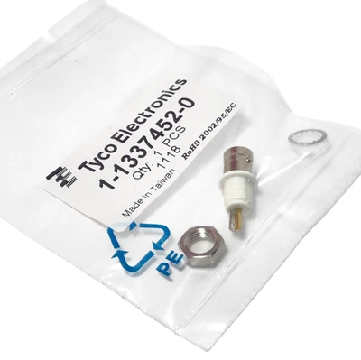 TE Connectivity 1-1337452-0 BNC Panel Mount Jack 50Ω Bulkhead RF Connector - Imagen 1 de 4
