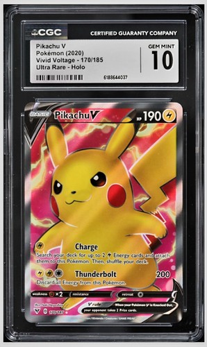 Pikachu V graded CGC 10 for sale on eBay