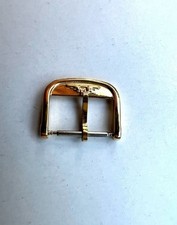 16mm yelow Golden Buckle For Longines Watch Band/strap Leather.