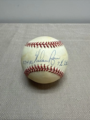 Nolan Ryan, AMERICAN LEAGUE, signed baseball