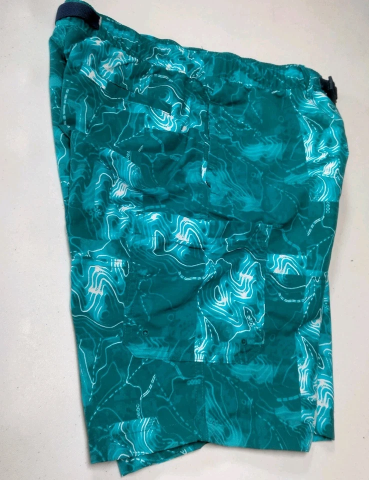 Lands End Swim Trunks Youth Boys L 10-12 H Husky Blue Ocean Cargo Swim Shorts - Image 4 of 4