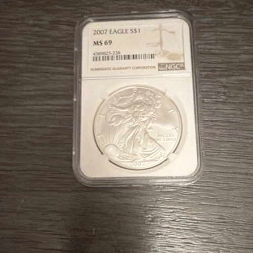 United States Mint American Eagle 2007 1 oz Silver MS 69 NGC Coin