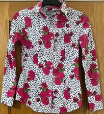 New Hawes & Curtis Fitted Cotton Shirt UK Size 10