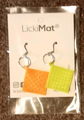 Official Promo LickiMat Licky Matt Mat Crufts Goody Bag Exclusive Earrings BNIP