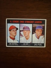 1967 Topps 237 A. League 1966 SO Leaders, EX-NMT, ALL REASONABLE OFFERS ACCEPTED