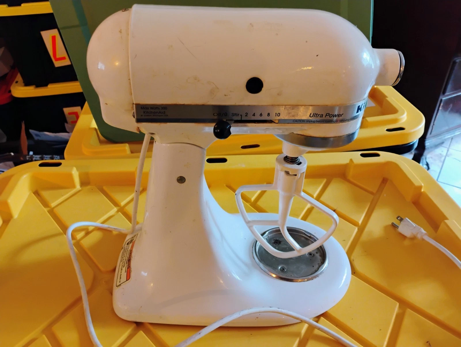 KitchenAid Ultra Power KSM90WH Tilt-Head Stand Mixer Whisk EXC 300W Max + Beater